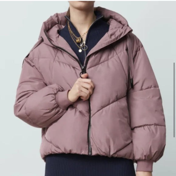 Zara Water Repellent Hooded Jacket Mauve - Picture 7 of 13